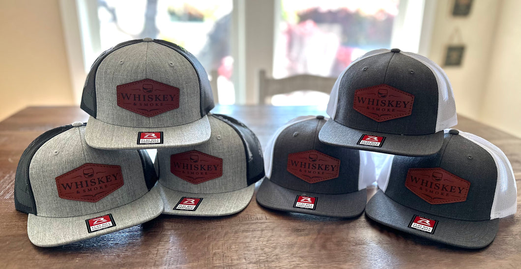 Whiskey&Smoke Leather Patch Hat