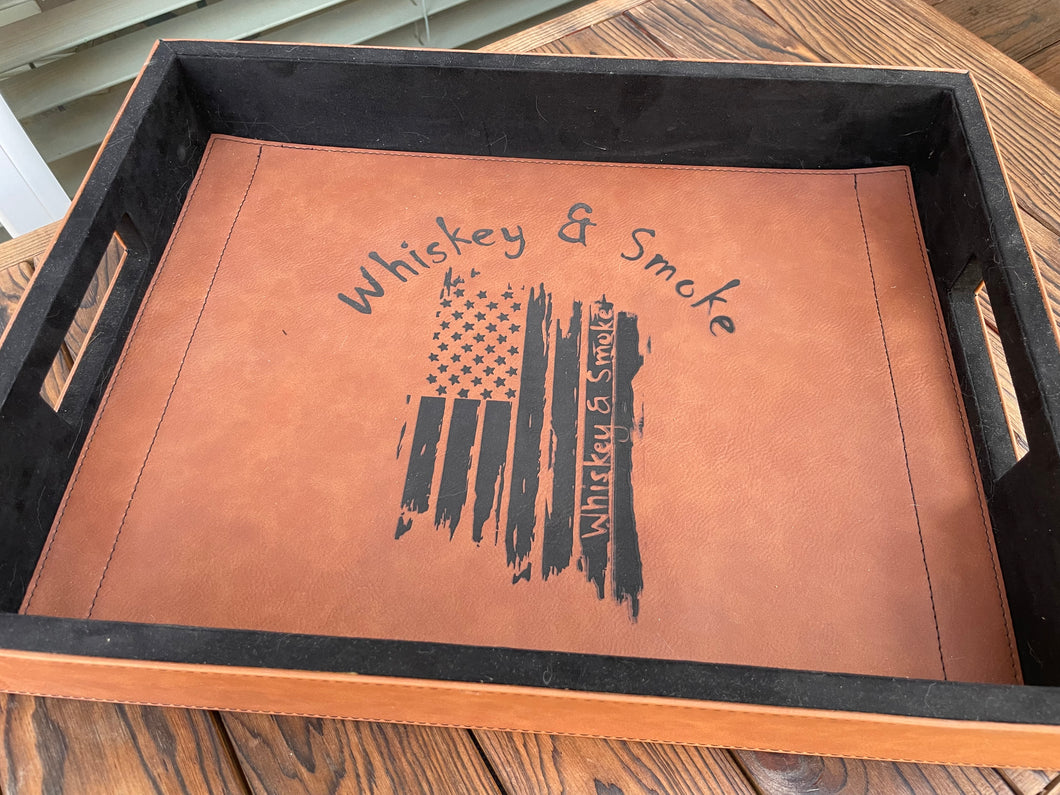 Whiskey & Smoke Serving Tray